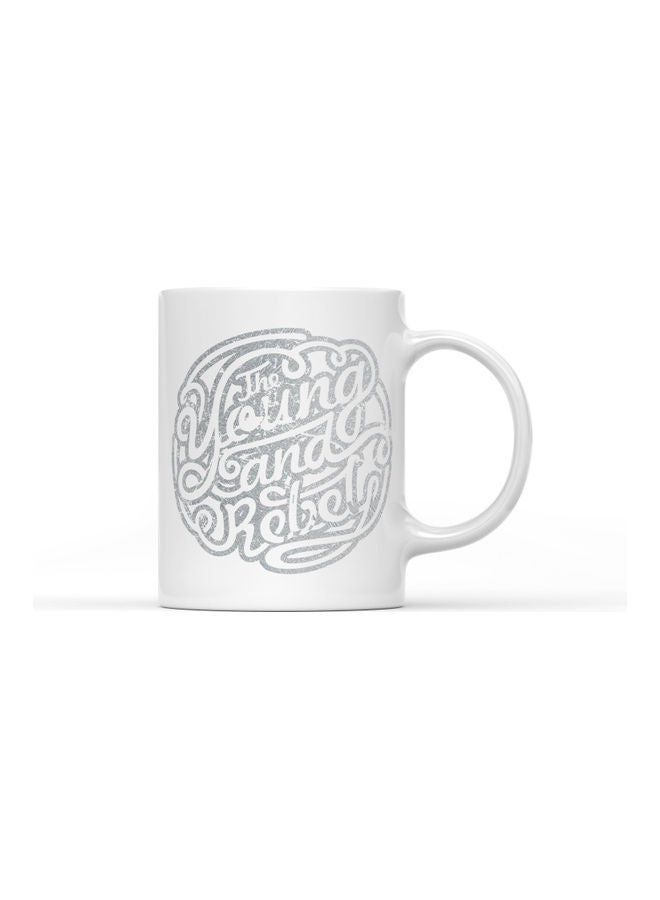 LOUD UNIVERSE The Young And Rebel Printed Coffee Mug White/Grey  - Image 1