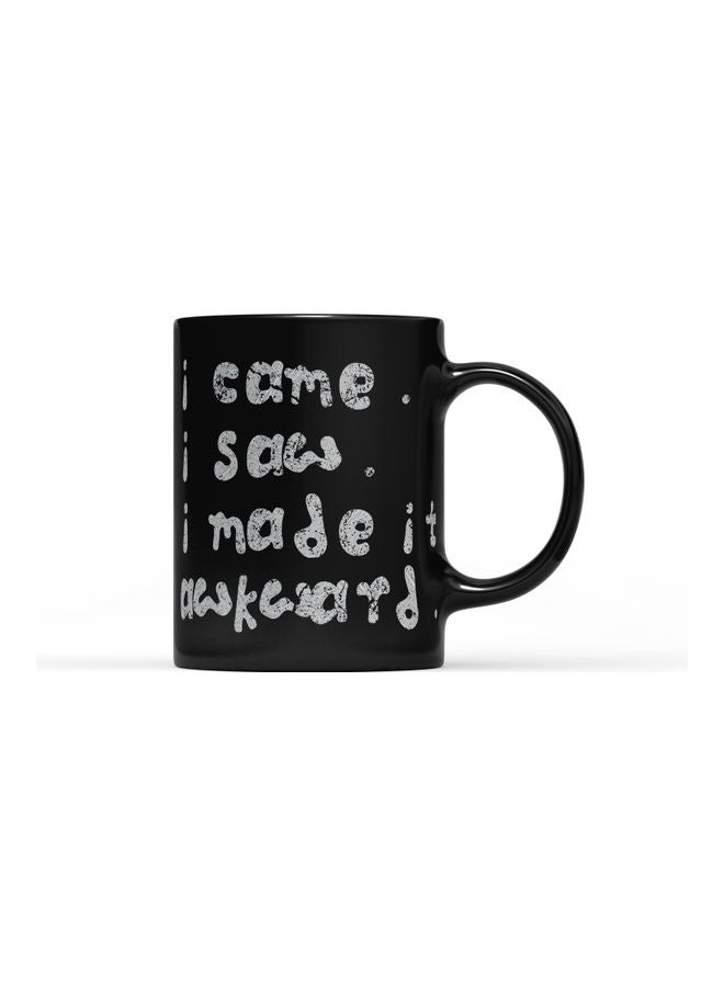 LOUD UNIVERSE I Came I Saw Design Printed Mug Black/Grey  - Image 1