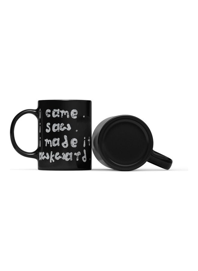 LOUD UNIVERSE I Came I Saw Design Printed Mug Black/Grey  - Image 2