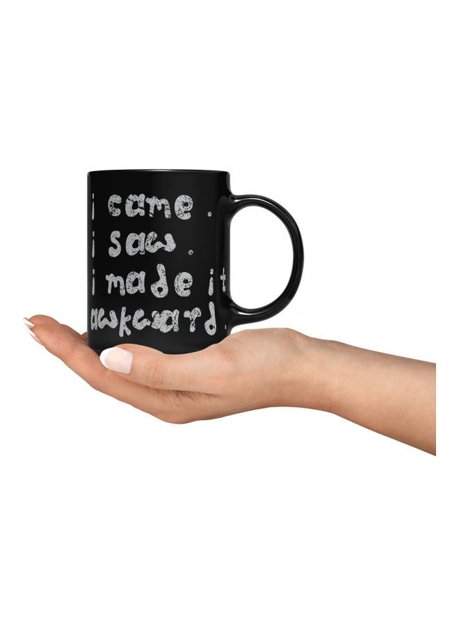 LOUD UNIVERSE I Came I Saw Design Printed Mug Black/Grey  - Image 3
