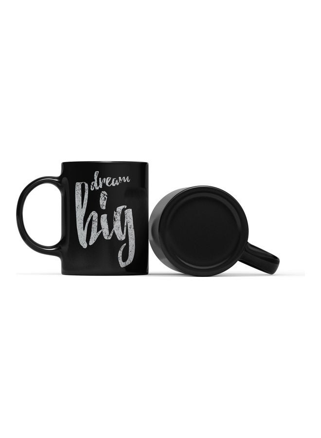 LOUD UNIVERSE Dream Big Design Printed Mug Black/Grey  - Image 2