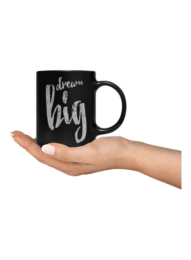 LOUD UNIVERSE Dream Big Design Printed Mug Black/Grey  - Image 3