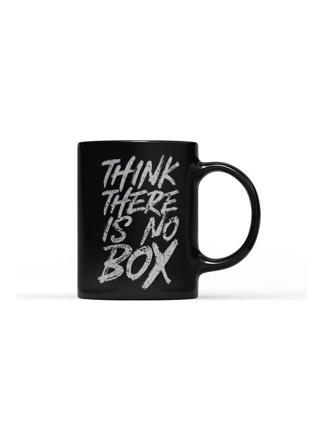LOUD UNIVERSE Outside The Box Quote Printed Coffee Mug Black/White  - Image 1