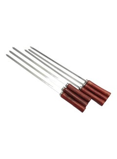 BLACKSTONE Stainless Steel Skewers With Wooden Handle Silver/Brown 38cm 