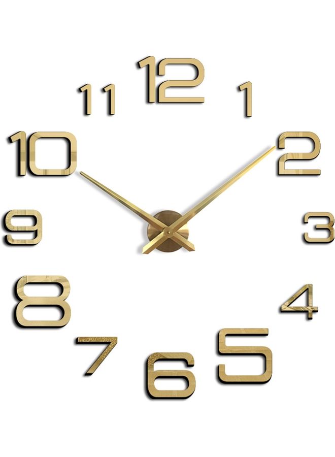 ماستون ملصق ساعة حائط من الأكريليك ذهبي - Image 1