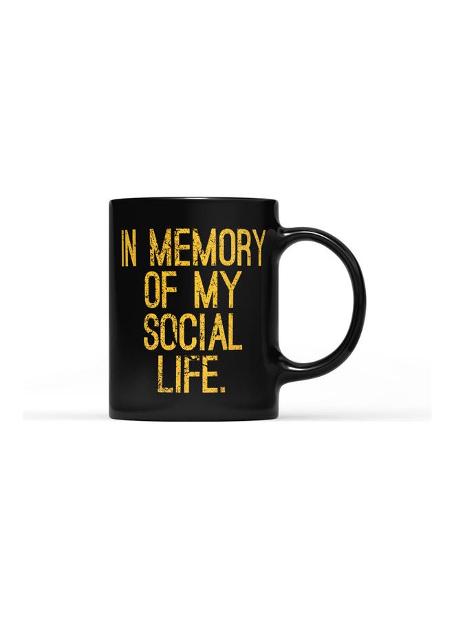 LOUD UNIVERSE I Want To Be A Nice Person Quote Design Printed Coffee Mug Black/Gold  - Image 1
