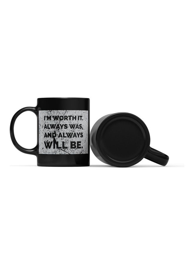 LOUD UNIVERSE Motivational Inspirational Quote Printed Coffee Mug Black/Silver  - Image 2