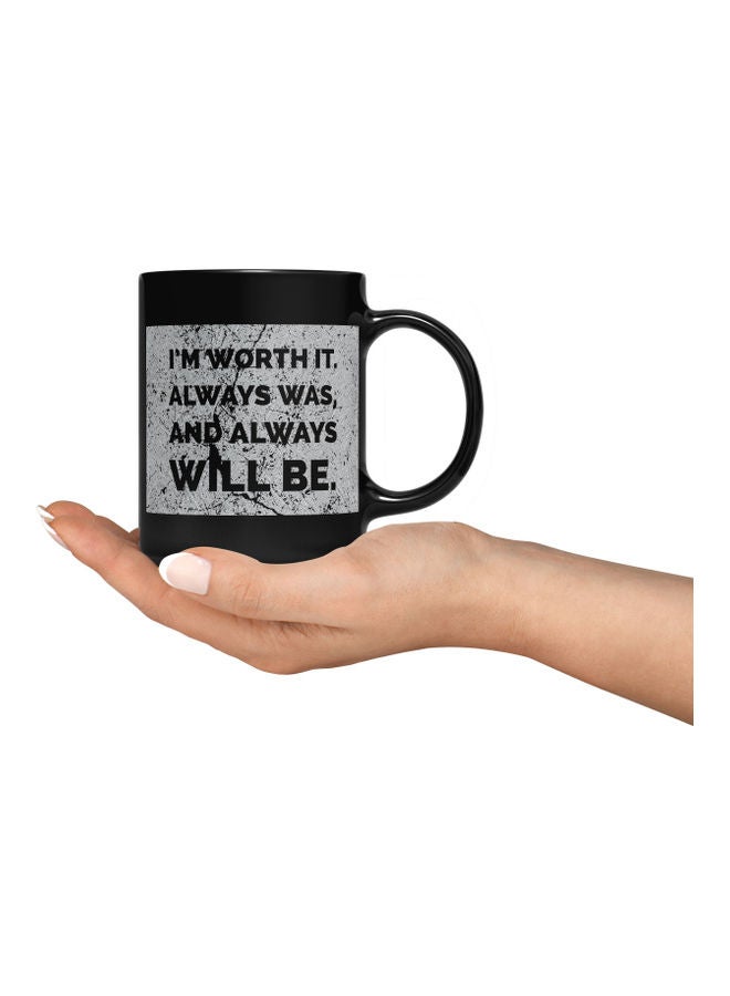 LOUD UNIVERSE Motivational Inspirational Quote Printed Coffee Mug Black/Silver  - Image 3