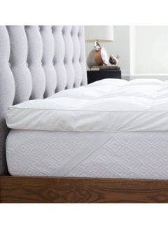 Solid Mattress Topper Cotton White 200x200cm