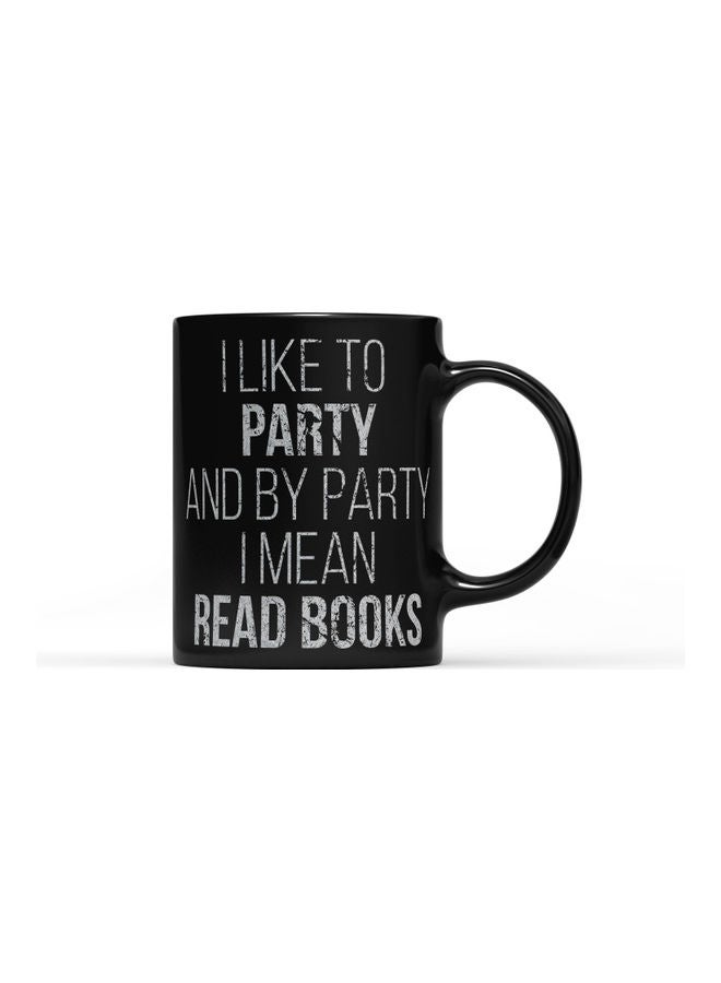 LOUD UNIVERSE Like To Party Quote Printed Mug Black/Grey  - Image 1