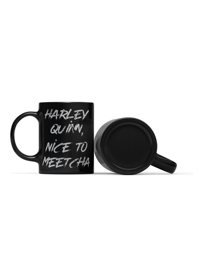 LOUD UNIVERSE Harley Quinn Printed Coffee Mug Black/White  - Image 2