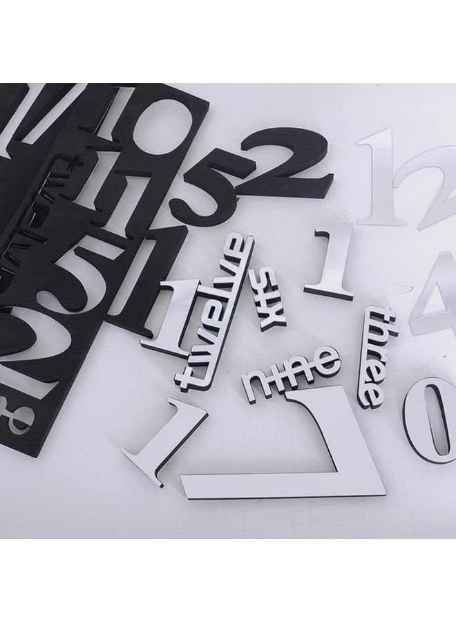 ماستون ملصق جداري ثلاثي الأبعاد بتصميم مبتكر على شكل ساعة يمكنك لصقه بنفسك أسود - Image 3