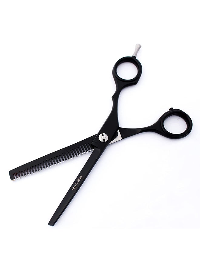 Tips & Toes 5-Piece Professional Barber Razor Shears Kit Black  - Image 4