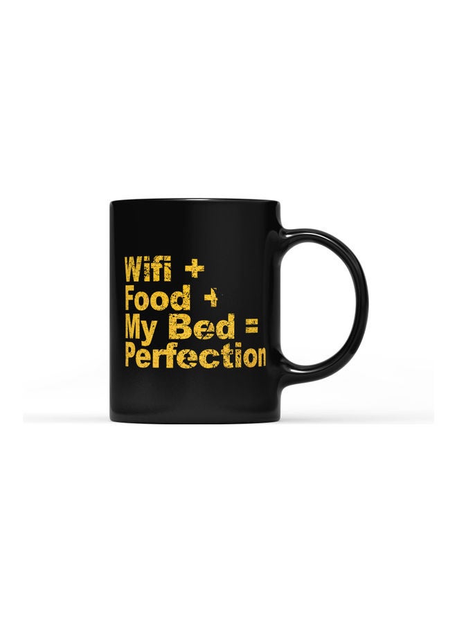 LOUD UNIVERSE Perfection Printed Coffee Mug Black/Yellow  - Image 1