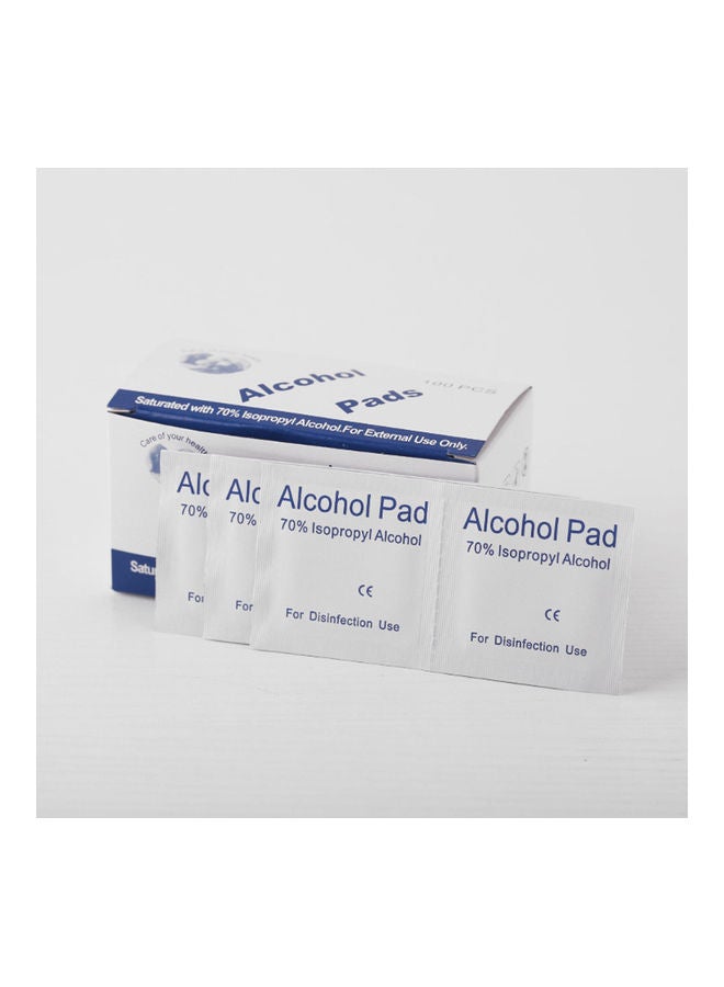 100-Piece Disposable Alcohol Sterilized Cotton Pads White - Image 3