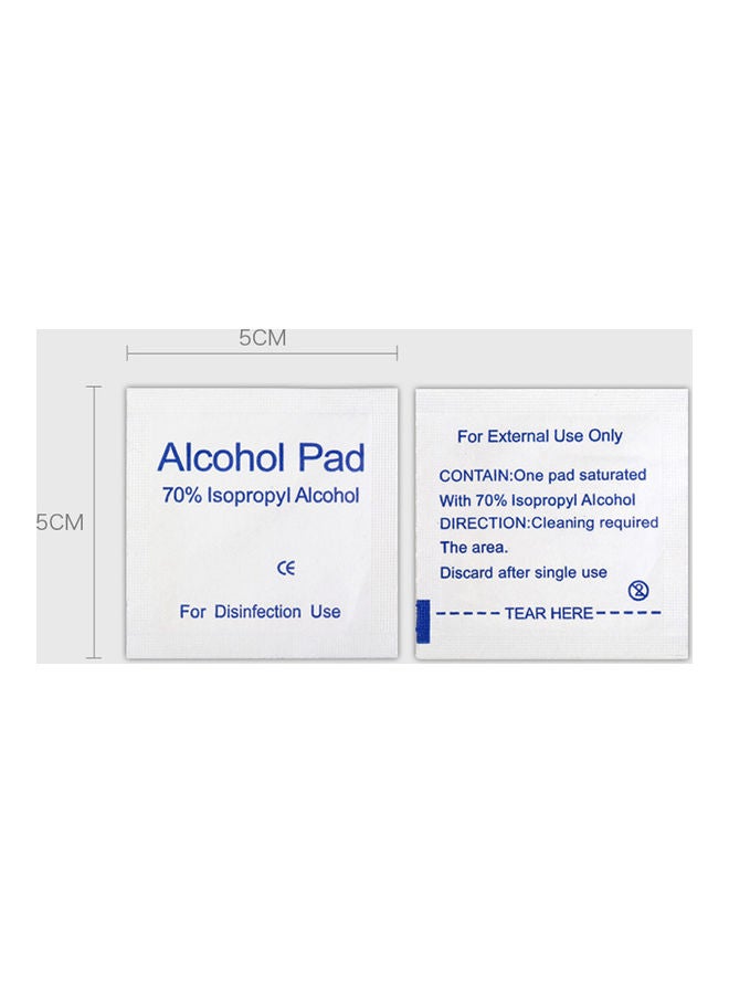 100-Piece Disposable Alcohol Sterilized Cotton Pads White - Image 4