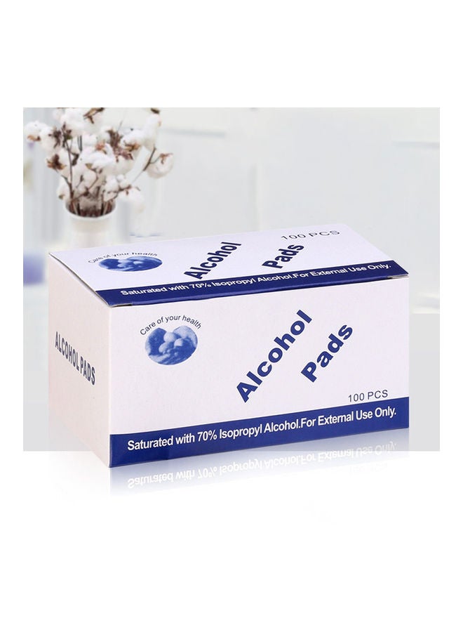 100-Piece Disposable Alcohol Sterilized Cotton Pads White - Image 5