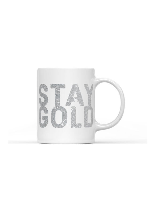 LOUD UNIVERSE Quote Printed Coffee Mug White/Grey  - Image 1