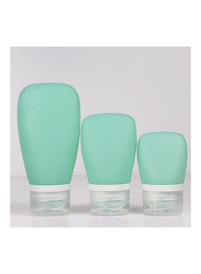 3 Piece Soft Silicone Travel Bottles Green 14.00 X 3.00 X 12.00cm  - Image 1