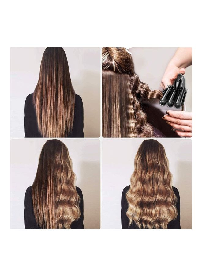 BGM Three Barrel Curling Iron Wand Black - Image 2