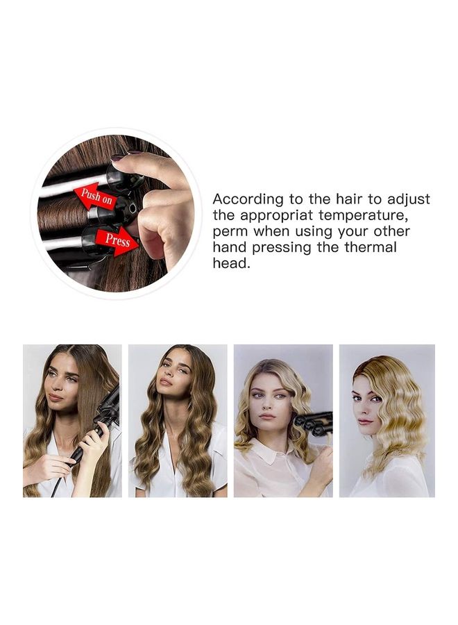 BGM Three Barrel Curling Iron Wand Black - Image 3