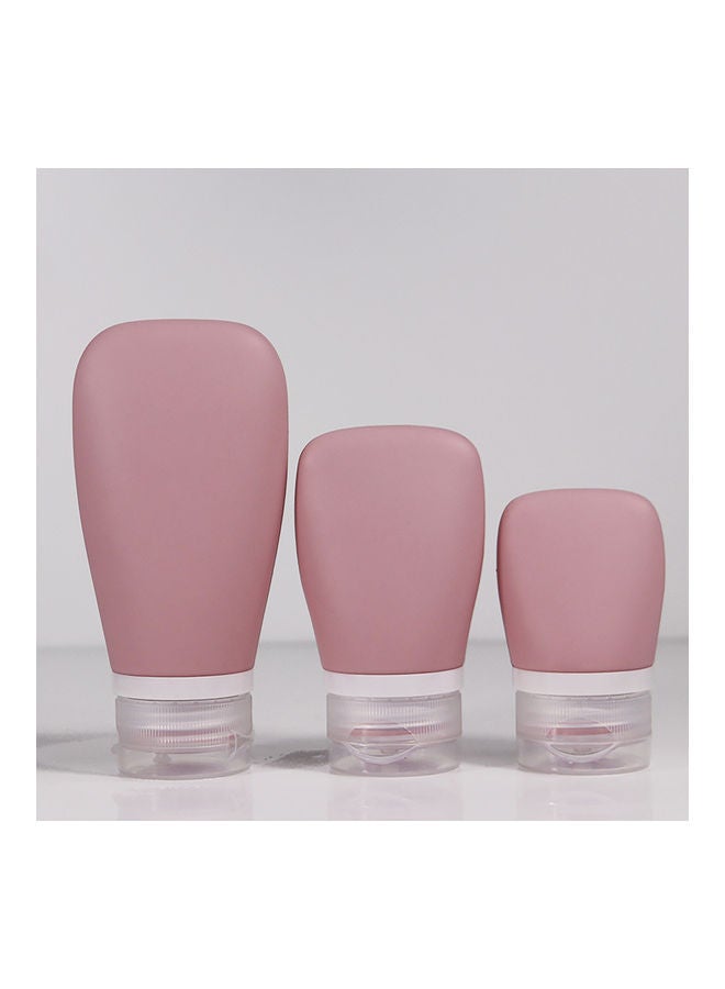 3 Piece Silicone Travel Bottles Pink 14.00 X 3.00 X 12.00cm