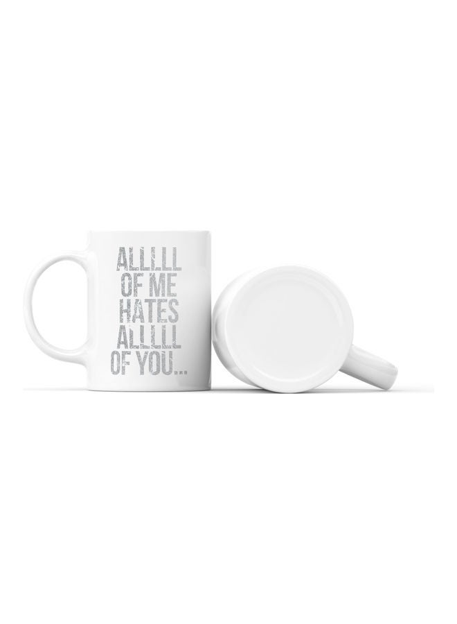LOUD UNIVERSE Music Lyrics John Legend Printed Coffee Mug White/Grey  - Image 2