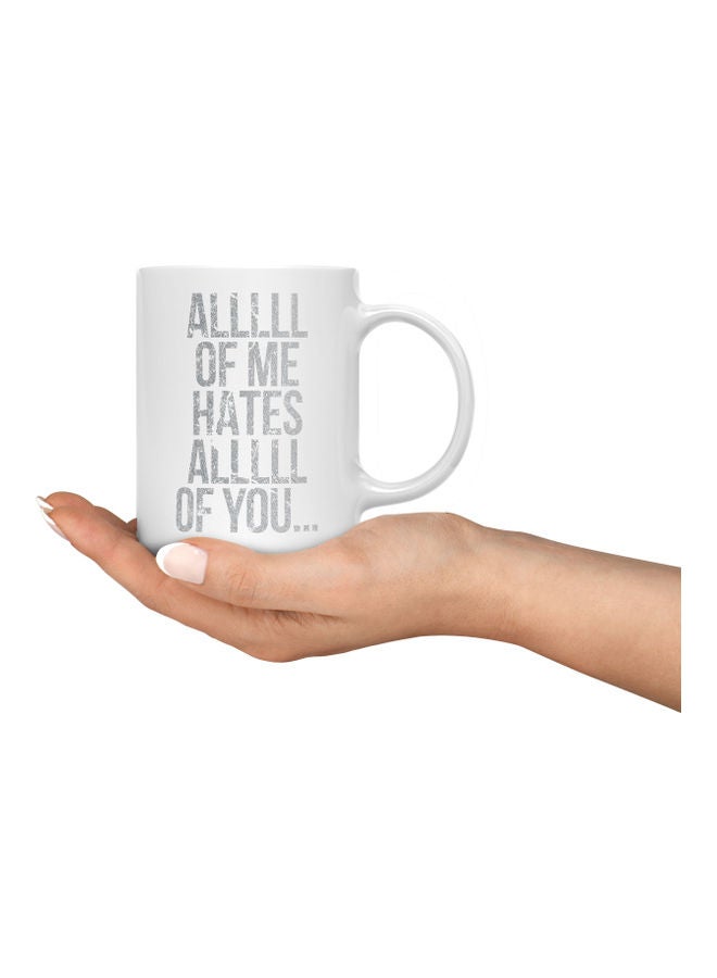 LOUD UNIVERSE Music Lyrics John Legend Printed Coffee Mug White/Grey  - Image 3