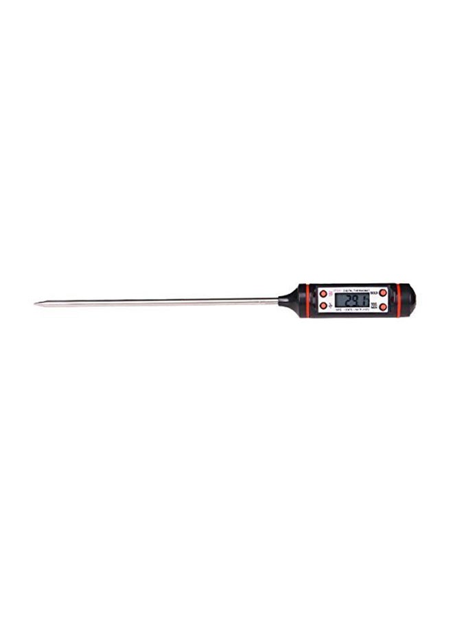 Okayji - Digital Lcd Cooking Food Kitchen Bbq Thermometer Black/Silver 5.9x1inch - Image 1