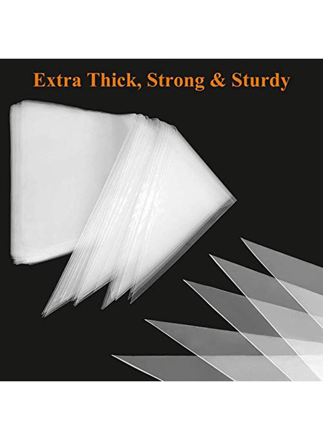 Inditradition 100-Piece Cake Pastry Decoration Icing Bags Clear/Red 26x17cm - Image 3