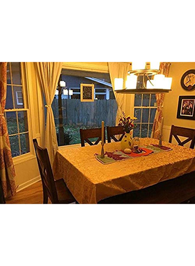 HASTHIP 2-Piece Medium Size Polyester Solid Curtain Tiebacks Gold/Beige 18.9x0.4x1.19inch - Image 3