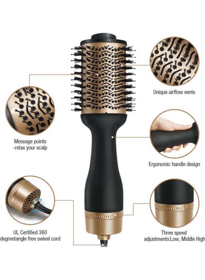 عربست فرشاة احترافية لتجعيد الشعر أسود/ بني 38سم - Image 3