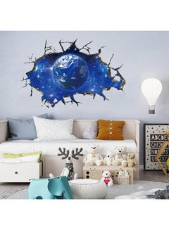 Generic Removable Broken Wall Galaxy Planet 3D Sticker Multicolour 55 x 36cm  - Image 1