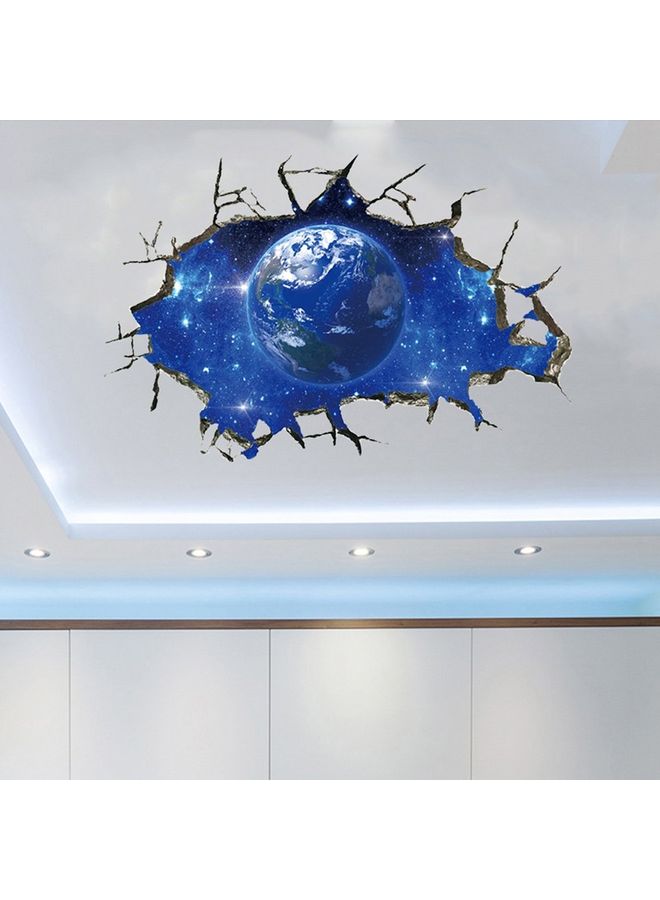 Generic - Removable Broken Wall Galaxy Planet 3D Sticker Multicolour 55 x 36cm - Image 1