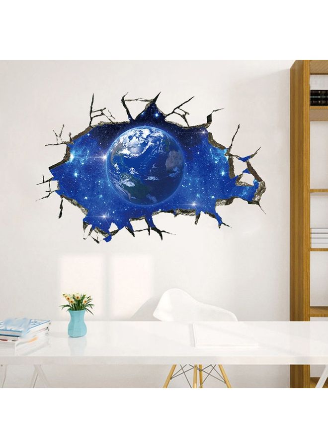 Generic - Removable Broken Wall Galaxy Planet 3D Sticker Multicolour 55 x 36cm - Image 1
