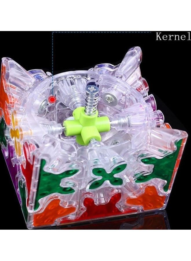 بي جي إم لعبة بازل مكعب روبيك من سلسلة تروس شفافة بثلاثة ترتيبات . - Image 3