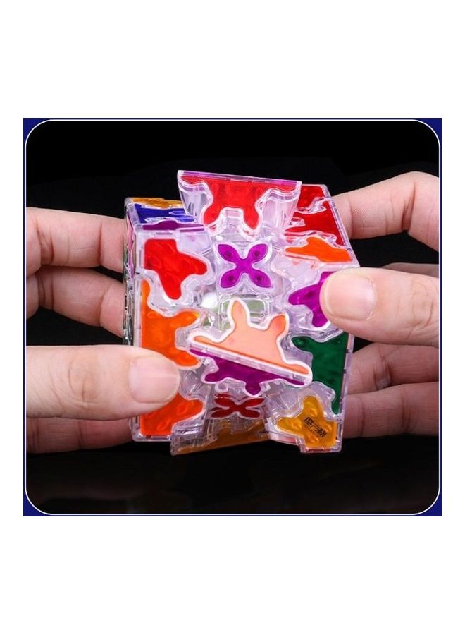 بي جي إم لعبة بازل مكعب روبيك من سلسلة تروس شفافة بثلاثة ترتيبات . - Image 4