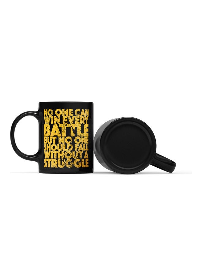 LOUD UNIVERSE No One Can Win Every Battle Printed Coffee Mug Black/Gold  - Image 2