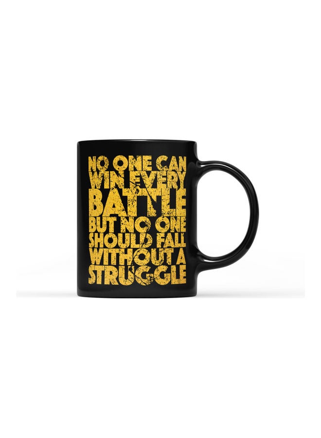 LOUD UNIVERSE No One Can Win Every Battle Printed Coffee Mug Black/Gold  - Image 1