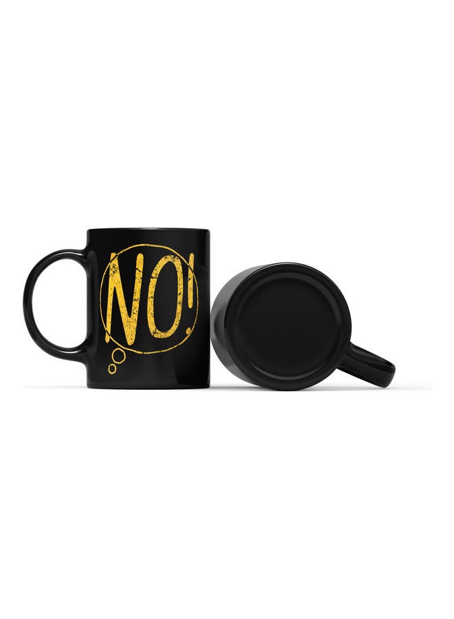LOUD UNIVERSE No Printed Coffee Mug Black/Yellow  - Image 2