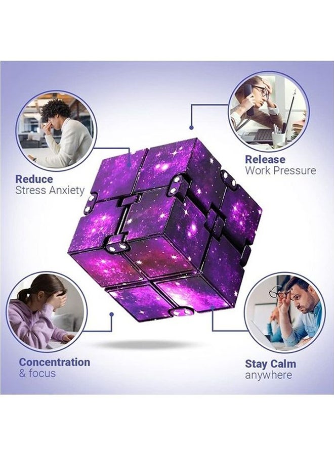 XiuWoo 2-Piece Infinity Cube Anti-Stress Fidget Finger Toy Set - Image 3