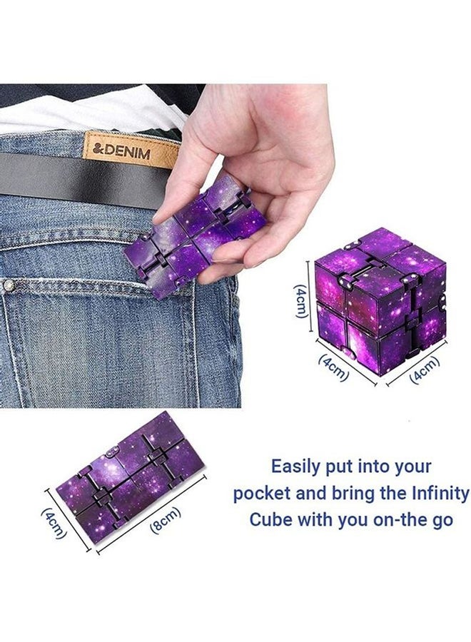 XiuWoo 2-Piece Infinity Cube Anti-Stress Fidget Finger Toy Set - Image 5