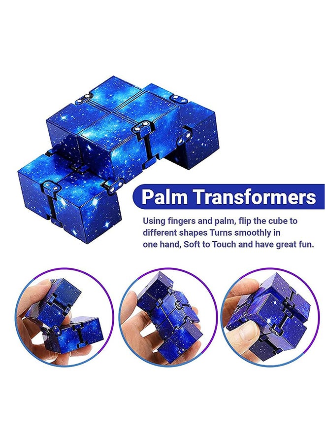 XiuWoo 2-Piece Infinity Cube Anti-Stress Fidget Finger Toy Set - Image 4