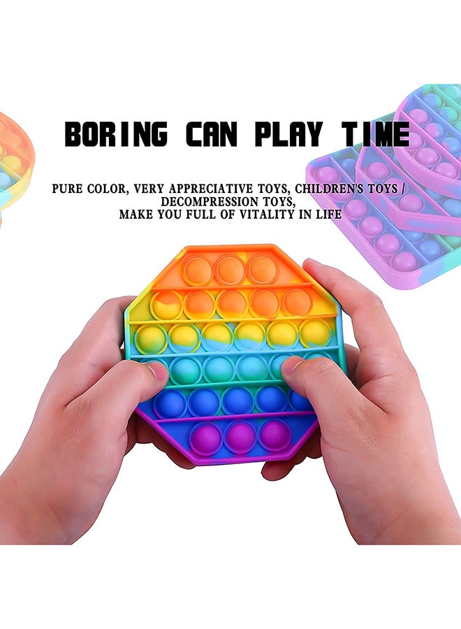 XiuWoo - 2 Piece Pop Up It Fidget Rainbow Bubble Sensory Toy - Image 1