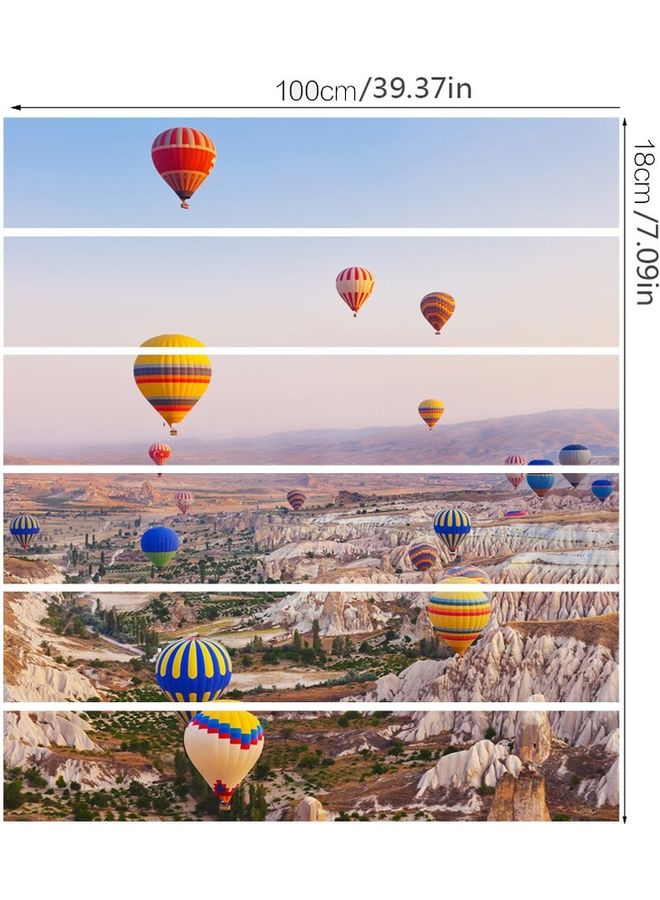 ملصقات سلالم ذاتية اللصق مقاومة للماء ذاتية اللصق من 6 قطع طراز Lt6P019 متعدد الألوان 100 x 18سم - Image 5