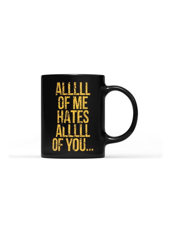 LOUD UNIVERSE Unicorns Are Awesome Quote Design Printed Coffee Mug Black/Gold  - Image 1
