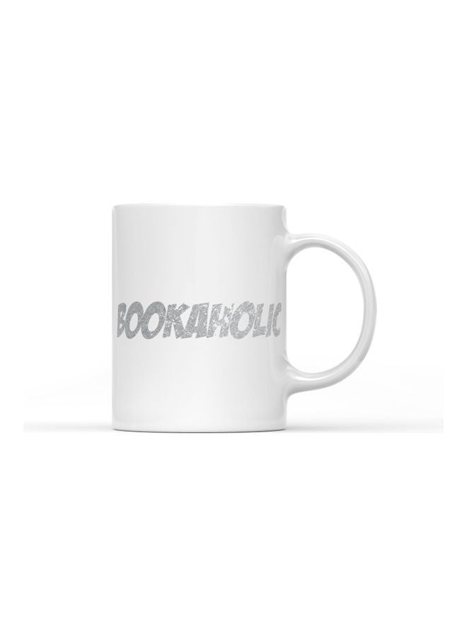 LOUD UNIVERSE Bookaholic Printed Mug White/Silver  - Image 1
