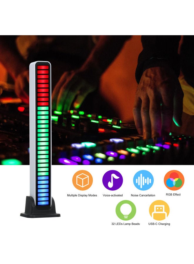 Generic - Music Level Indicator Led Light Bar For Desktop Multicolour 25.50X3.50X7.00cm - Image 1