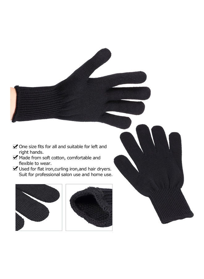 Generic Professional Heat Resistant Hair Styling Glove Black - Image 3