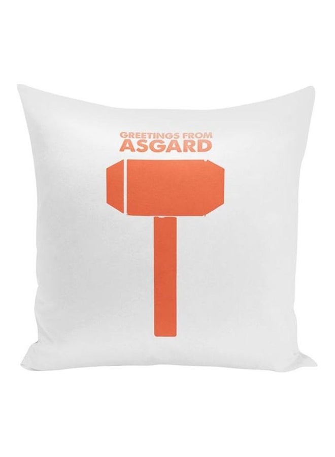 ZAP Printed Cushion Cover White/Orange